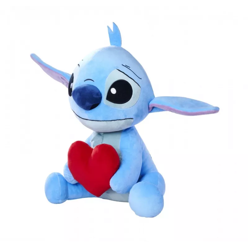 Plīša rotaļlieta SIMBA Stitch ar sirdi 50 cm, mīksts glāstāms tēls