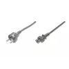 Assmann strāvas vads, Schuko - C5, kontaktdakša/kontaktligzda, 1,8 m, H05VV-F3G 0,75 mm², melns (AK-440103-018-S)