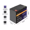 LiFePO4 akumulators QOLTEC 12.8V 50Ah (modelis 53704) rezerves barošanai un enerģijas uzglabāšanai