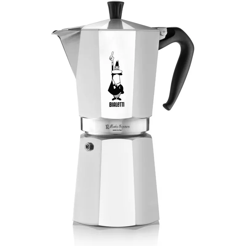 Bialetti Moka Express moka katliņš 0,55 l, melns, sudraba