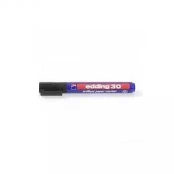 Marker Edding 30 Brilliant Paper Melns (10)