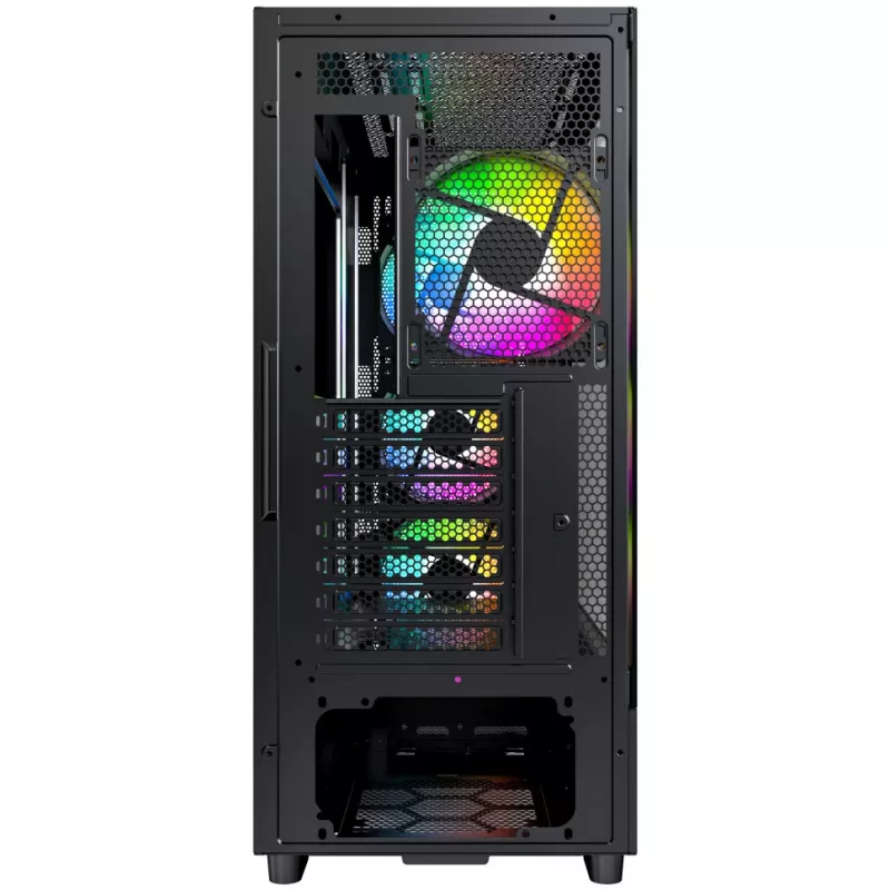PC korpuss Montech X5 Midi Tower Melns ATX 3x140mm ventilatori
