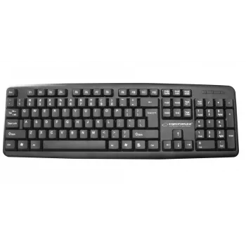 Vadu klaviatūra ESPERANZA EK134 Pilnizmēra 100% USB, melna, 1,45 m kabelis
