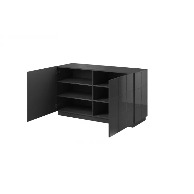 Cama Kumode 2D REJA grafīta pelēks glancēts/grafīta pelēks glancēts