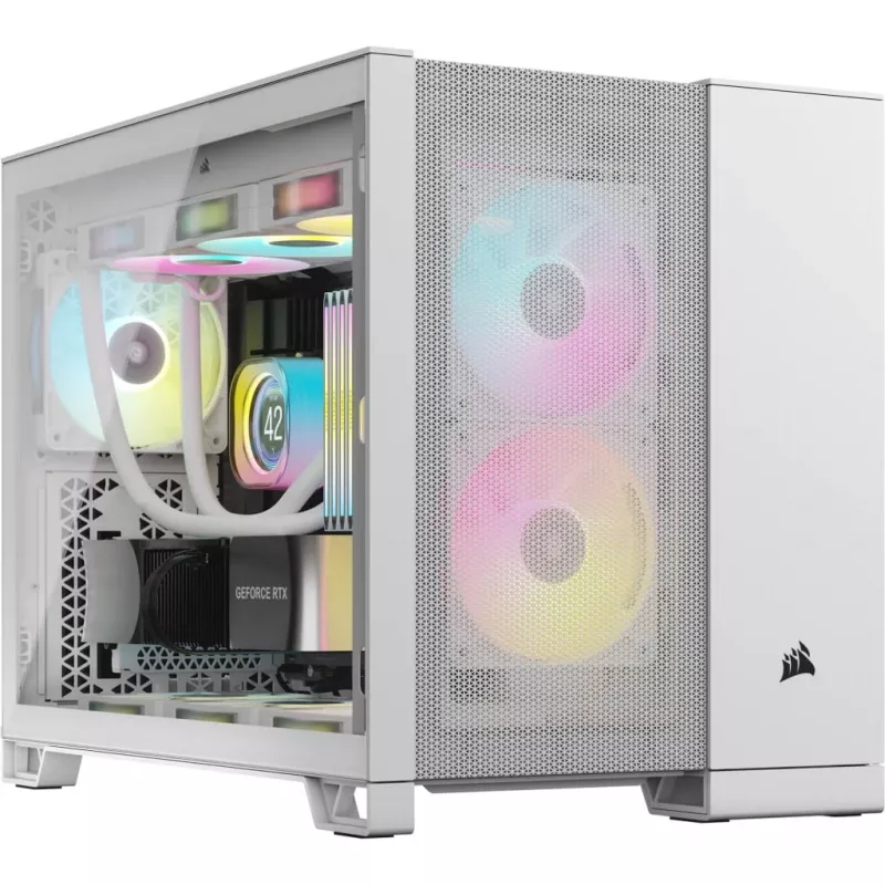 Corsair 2500D AIRFLOW Micro ATX Dual Chamber PC Case – balta CC-9011264-WW