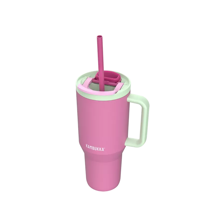 Termokrūze ar teleskopisko salmiņu Kambukka Rio Tumbler 950 ml Bubblegum Mint