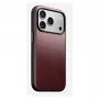 Mobilā telefona vāciņš Nomad Modern Leather vāciņš iPhone 17 Pro, āda + TPU + PC, piemērots 16 cm (6,3 collu) ekrānam, bordo