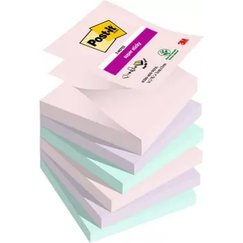 3M R330-6SS-SOUL līmlapiņas kvadrātveida Zaļas - Rozā - Violetas 90 lapas (R330-6SS-SOUL)