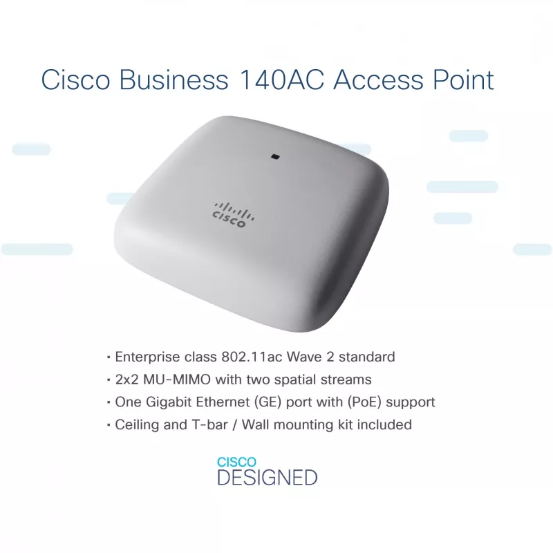 Business 140AC - Access point - Wi-Fi 5 - 2.4 GHz, 5 GHz (komplekts of 3)
