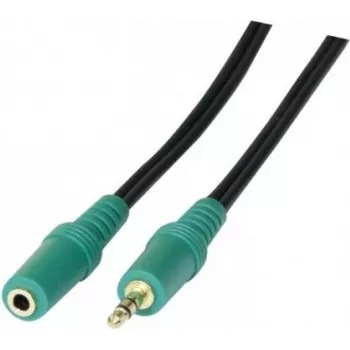 Audio kabelis Tecline 108864 1,8 m 3,5 mm Melns Zaļš