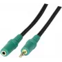 Audio kabelis Tecline 108864 1,8 m 3,5 mm Melns Zaļš