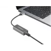 USB centrālmezgls NATEC Cricket USB 3.2 Gen 1 Type-A ar RJ-45 Ethernet 1000 Mbit/s, alumīnija korpuss, melns