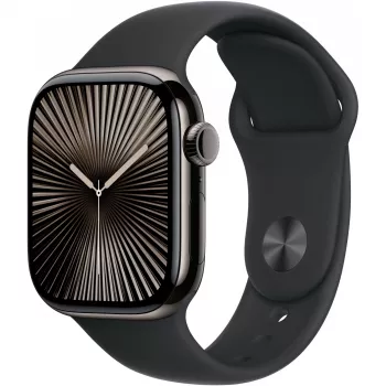 Apple Watch S10 Slate Titanium Sport Band Melns - M/L GPS + Cellular 42mm MWXH3QF/A 2024