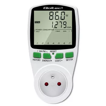 Jaudas mērītājs QOLTEC PM0627 3680W ar vēsturi — QOLTEC PM0627 3680W