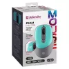 Bezvadu pele DEFENDER Silent Click C Mint 52294 — piemērota abām rokām, 1600 DPI, 2,4 GHz nano USB