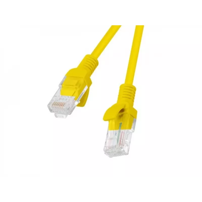 LANBERG tīkla kabelis RJ-45 Cat5e PCU5-20CC-0025-Y, 0,25 m, dzeltens, U/UTP, CCA, 26 AWG