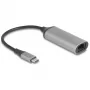 DeLOCK 81570 kabeļa savienotājpārejas adapteris USB Type-C RJ-45 0,15m antracīts