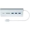 Satechi Type-C Alumīnija USB centrmezgls un karšu lasītājs, Sudraba, ST-TCHCRS