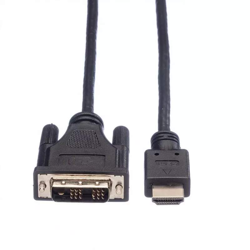 ROLINE adaptera kabelis HDMI uz DVI-D (Single Link) - 1,5 m - Melns (11.04.5516)