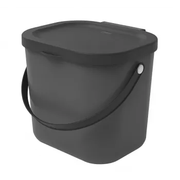Atkritumu tvertne Rotho Albula taisnstūrveida plastmasas 6 L, antracīta, 200×235×208 mm