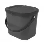 Atkritumu tvertne Rotho Albula taisnstūrveida plastmasas 6 L, antracīta, 200×235×208 mm