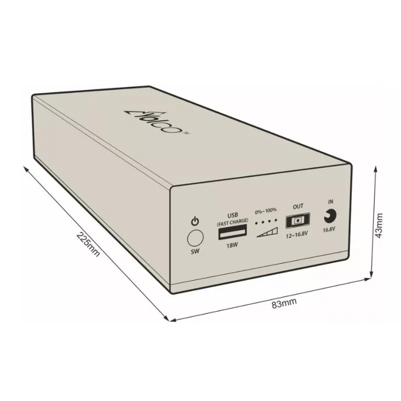 Portable power bank Yolco CSX5 — external battery CSX5