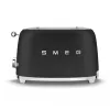 Toaster Smeg 50's Style TSF01BLMEU 2 šķēles melns nerūsējošais tērauds