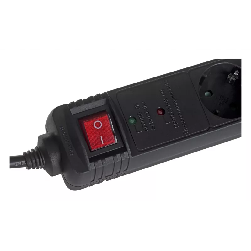 EnerGenie SPG5-C-15 pārsprieguma aizsargs Melns 5 AC kontaktligzdas 250 V 4.5 m