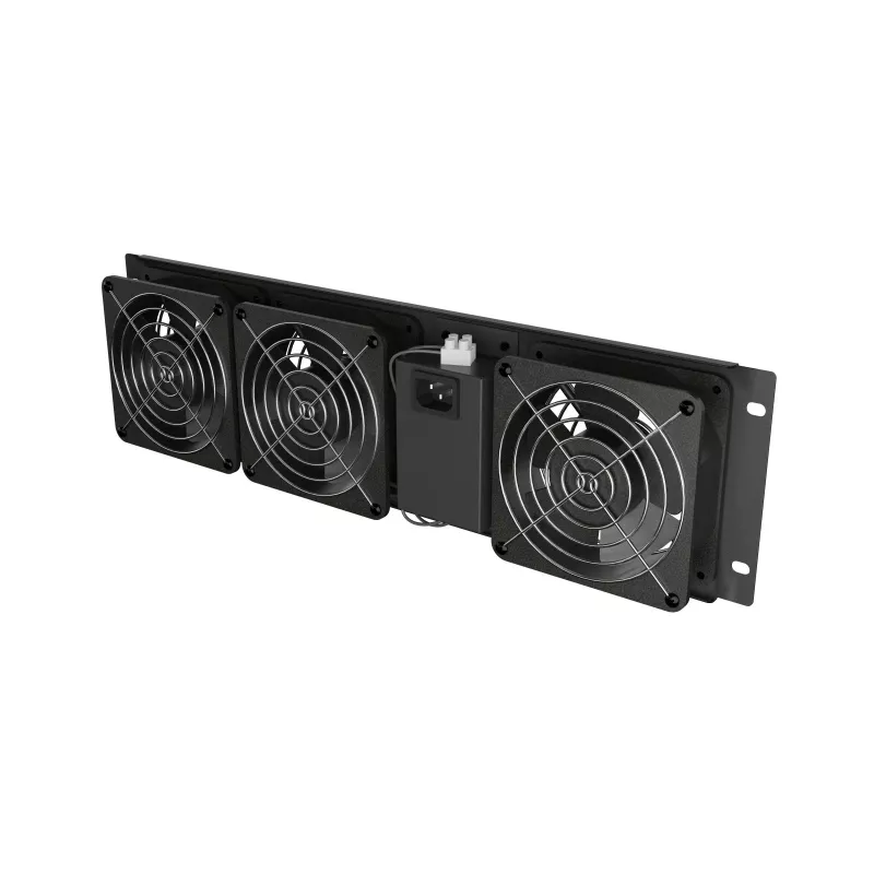 Ventilācijas panelis LANBERG AK-1506-B 19 collu ar 3 ventilatoriem 230V melns