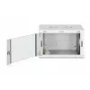Pie sienas stiprināms 19 collu statīva skapis DIGITUS Dynamic‑N DN-37100, 7U, 600x450 mm (PxG), IP20, gaiši pelēks, neizjaukts