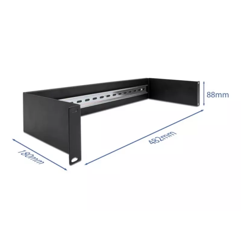 Kabeļu sliede DeLOCK 66884 melna 180 mm platums 482 mm dziļums 90 mm augstums