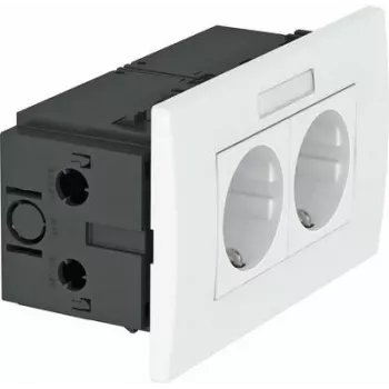 Kontaktligzdu bloks 2 vietu 84x140x59 tīri balts SDE-R (6119427)