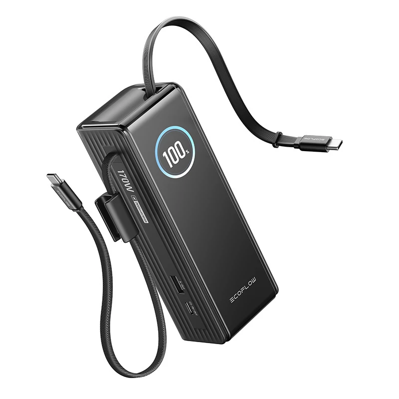 Powerbank ECOFLOW RAPID 25K ar iebūvētu kabeli
