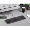 Vadu A4Tech tastatūra FX60H USB QWERTY — pilna izmēra 100%, apgaismota, pelēka, USB centrmezgls