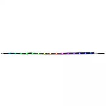 Datora korpusa apgaismojuma komplekts INTER-TECH RS-042 RGB — RGB LED lente 1000 mm, 10 mm platums, melna