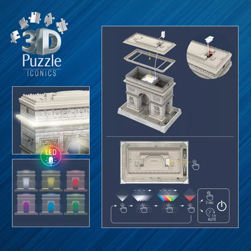 3D puzzle Ravensburger 12008029 Ēkas 269 mm x 239 mm