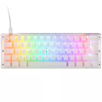 Ducky One 3 Aura balta Mini spēļu tastatūra, RGB LED - MX-Silent-Red