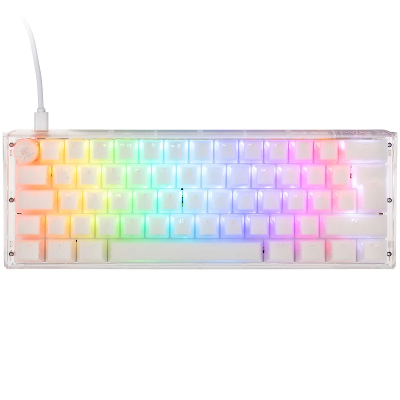 Ducky One 3 Aura balta Mini spēļu tastatūra, RGB LED - MX-Silent-Red