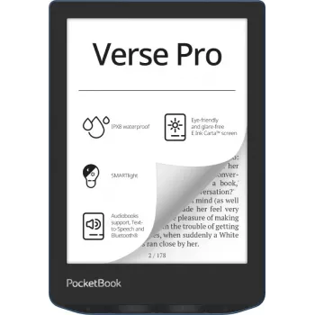 PocketBook Verse Pro e-lasītājs Skārienekrāns 16 GB Wi-Fi Melns, Zils