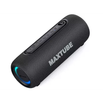 Skaļruņi TRACER MaxTube 20W TWS Bluetooth, melns — pārnēsājama bezvadu audio, stereo skaņa