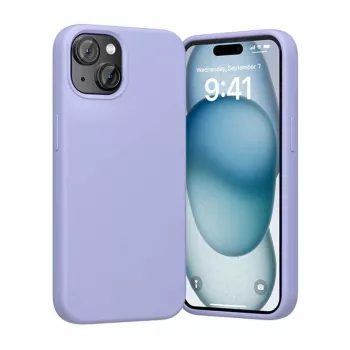 Telefona silikona maciņš Vention KUFV0-20 iPhone 15 Plus, violets, mīksts pieskārienam, viegls