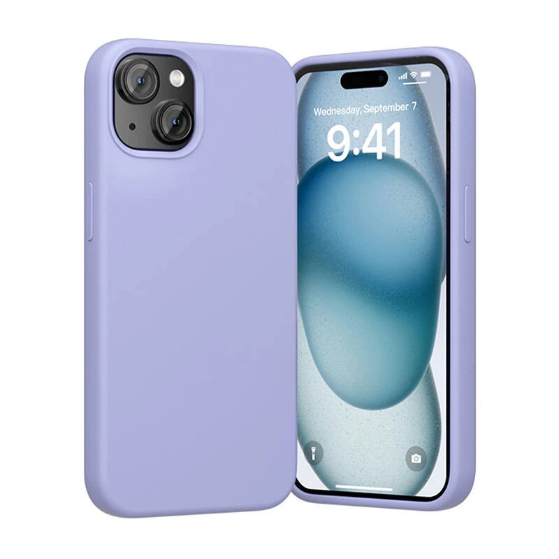 Telefona silikona maciņš Vention KUFV0-20 iPhone 15 Plus, violets, mīksts pieskārienam, viegls