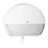 Papīra dvieļu dozators Tork Mini Jumbo Roll 132×345×275 mm, balts, MPN 555000