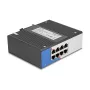 Gigabit Ethernet komutators DELOCK 80163, 8 portu RJ45 industriālais komutators, nepārvaldāms, metāla korpuss