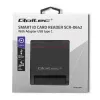 ID karšu lasītājs QOLTEC Smart chip ID card scanner — USB, melns, 84.5×65×16 mm, 63 g