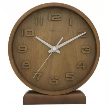 NeXtime klok 5192gs Wood Wood Small, 22x20 cm, sienas, koks, pelēks