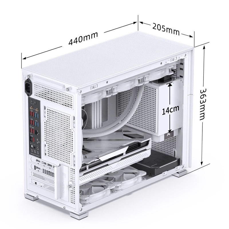 PC korpuss Jonsbo D31 MESH Midi Tower balts