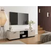 TV skapis cama meble SOHO 140x43x37 cm — cashmere augšdaļa, melns rāmis