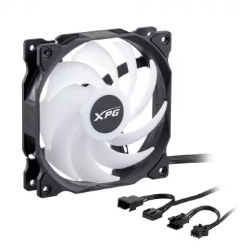 XPG VENTO 120 ARGB PWM (3 komplekts) melns, Ventilators, 12 cm, 300 RPM, 1850 RPM, Melns