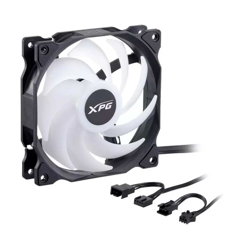 XPG VENTO 120 ARGB PWM (3 komplekts) melns, Ventilators, 12 cm, 300 RPM, 1850 RPM, Melns
